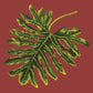 Philodendron Leaf Needlepoint Kit Kits Elizabeth Bradley Design Dark Red 