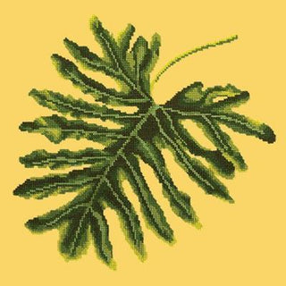 Philodendron Leaf Needlepoint Kit Kits Elizabeth Bradley Design Sunflower Yellow 
