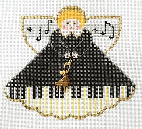 Piano Lessons Angel Painted Canvas Painted Pony Designs  - 1