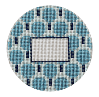 Pickleball Ornament   Blue Painted Canvas Atlantic Blue Canvas 
