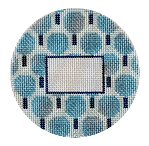 Pickleball Ornament - Blue Painted Canvas Atlantic Blue Canvas 