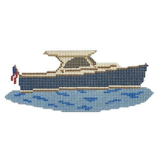 Picnic Boat Painted Canvas Morgan Julia Designs 

