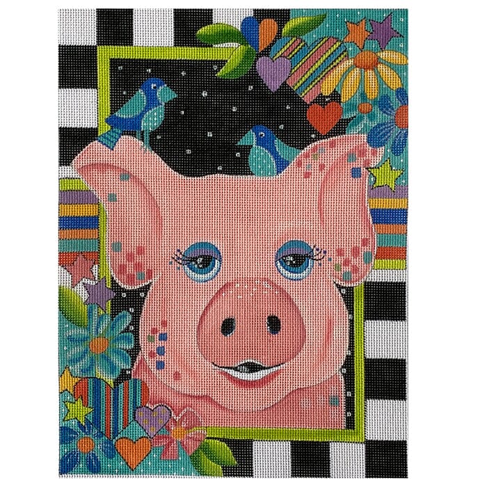Pig   Jonna James Painted Canvas Love You More  - 1