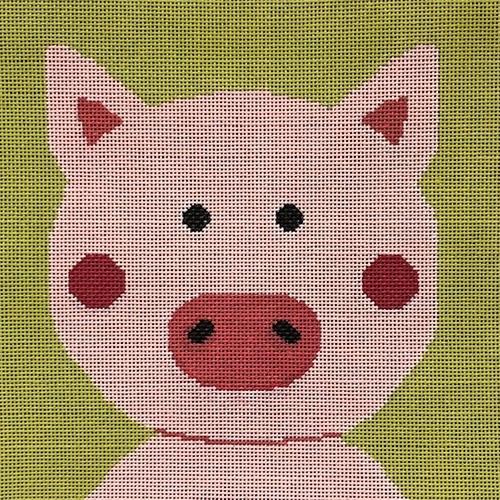 Piggy Painted Canvas A Stitch in Time  - 1