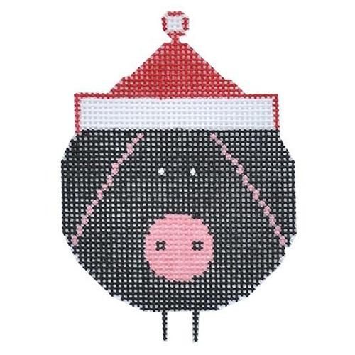 Pigs are Big Ornament Painted Canvas Charley Harper 