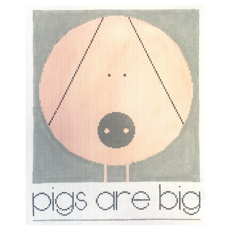 Pigs are Big Painted Canvas Charley Harper 