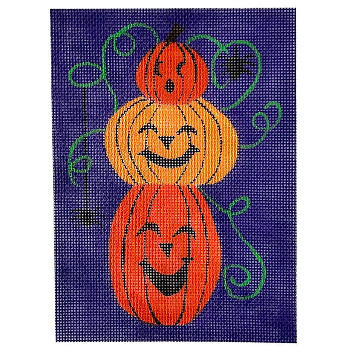Pile o Pumpkins Painted Canvas Walker's Needlepoint  - 1