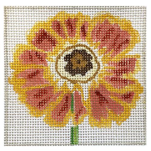 Pincushion Daisy Painted Canvas Jean Smith  - 1