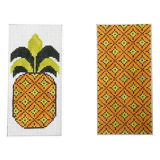 Pineapple Eyeglasses Case Painted Canvas J. Child Designs 
