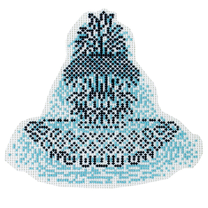 Pineapple Fountain in Blues Painted Canvas Morgan Julia Designs 

