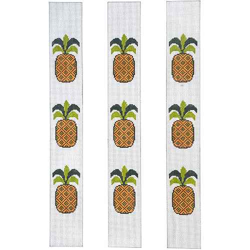 Pineapple Luggage Straps Painted Canvas J. Child Designs 