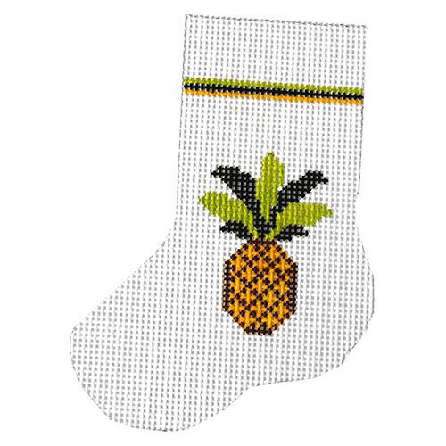 Pineapple Mini Stocking Painted Canvas J. Child Designs 