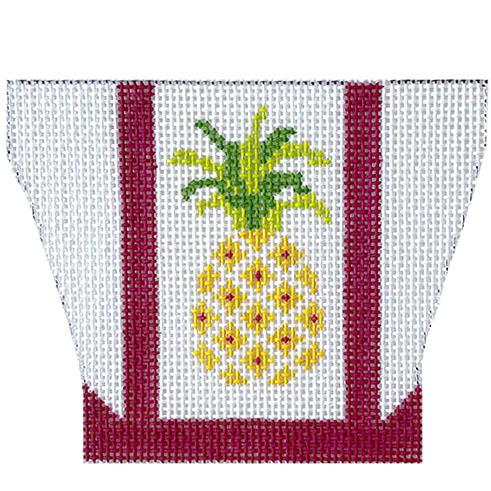 Pineapple Mini Tote Bag Painted Canvas Vallerie Needlepoint Gallery  - 1