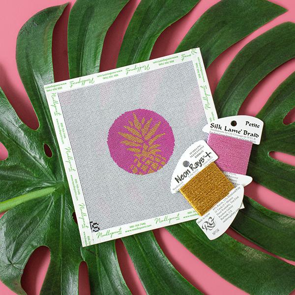 Pineapple Ornament Kit & Online Class Online Classes Two Sisters Needlepoint 
