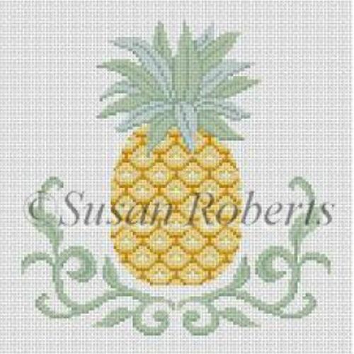Pineapple Pillow Top Painted Canvas Susan Roberts Needlepoint Designs, Inc. 

