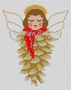 Pinecone Angel Painted Canvas Susan Roberts Needlepoint Designs, Inc. 