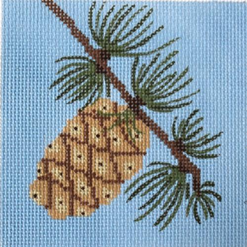 Pinecone Coaster Painted Canvas J. Child Designs 
