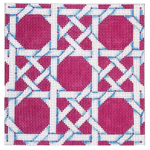 Pink Caning Square Painted Canvas Associated Talents 