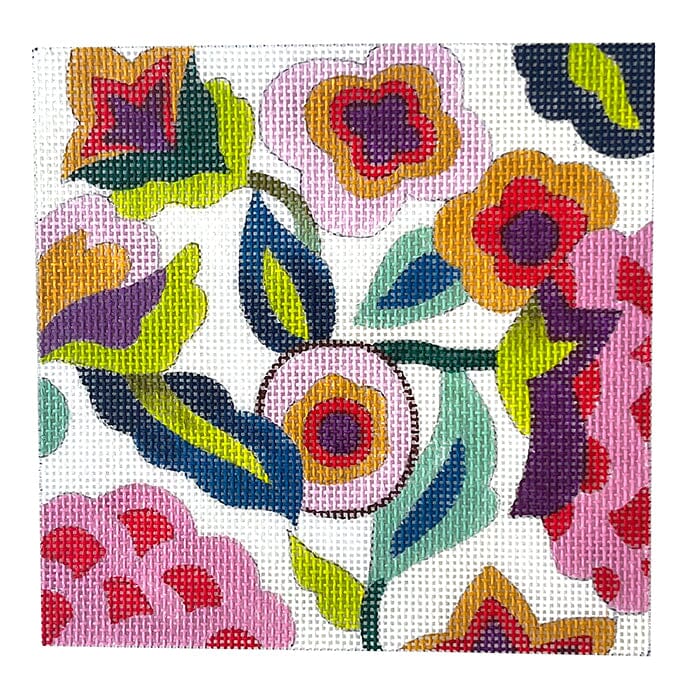 Pink Circle Floral Painted Canvas Colors of Praise  - 1