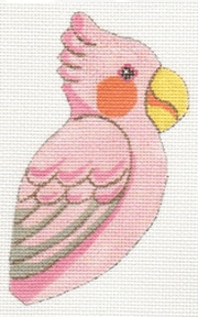 Pink Cockatoo Painted Canvas Labors of Love Needlepoint 