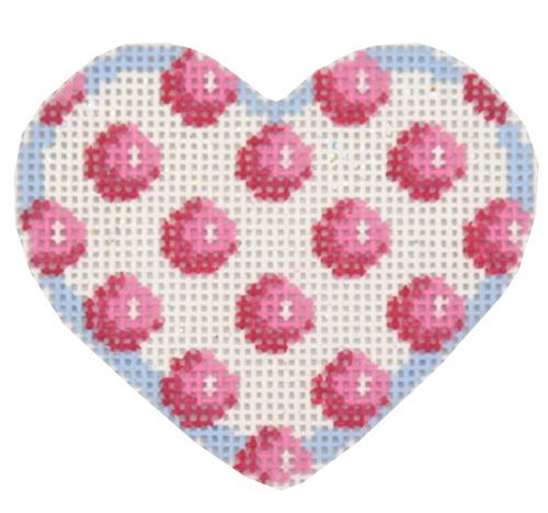 Pink Coin Dot Mini Heart Painted Canvas Associated Talents  - 1