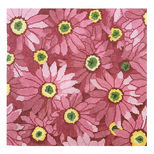 Pink Daisies Painted Canvas Jean Smith  - 1
