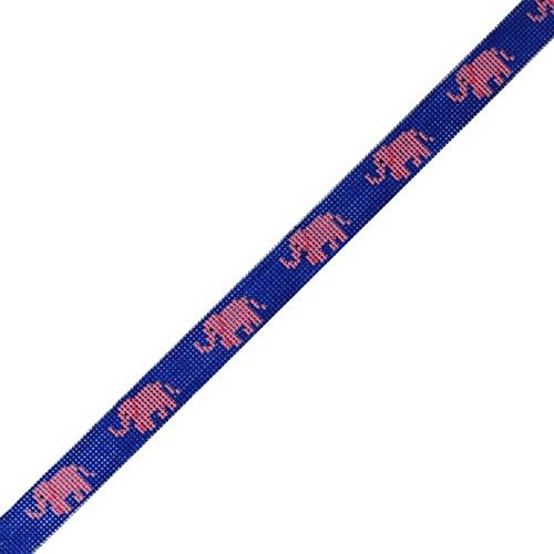 Pink Elephant Sunglass Strap Painted Canvas Kate Dickerson Needlepoint Collections 