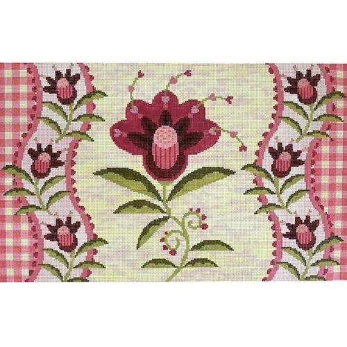 Pink Floral Painted Canvas Birds of a Feather  - 1