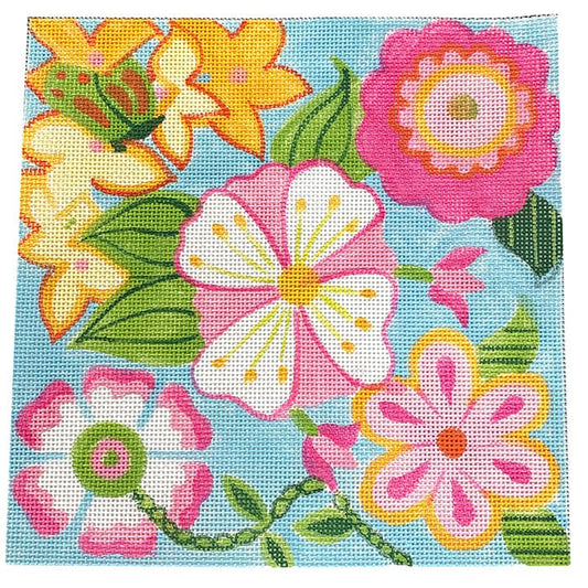 Pink Floral Painted Canvas Patricia Sone 