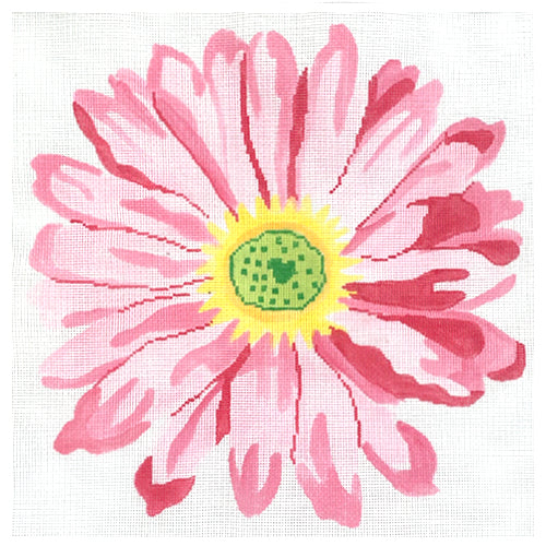 Pink Gerber Daisy Needlepoint.Com  - 1