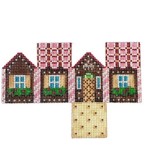 Pink Grapefruit Roof Mini Cottage Painted Canvas Associated Talents  - 1