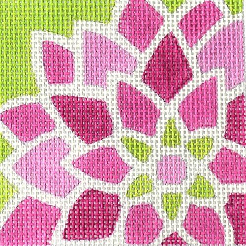 Pink Graphic Flower Painted Canvas Pepperberry Designs  - 1