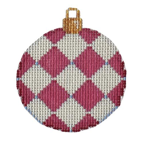 Pink Harlequin Mini Ball Painted Canvas Associated Talents  - 1