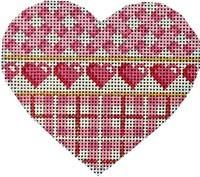 Pink Hearts / Plaid / Lattice Heart Painted Canvas Associated Talents 