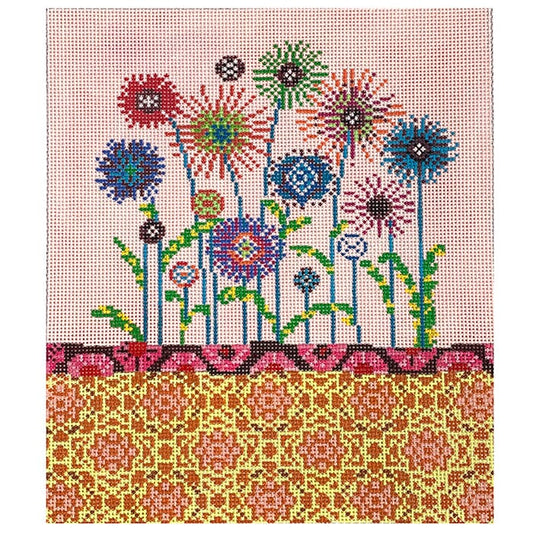 Pink Kaleidoscope Painted Canvas Birds of a Feather 