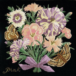 Pink Needlepoint Kit Kits Elizabeth Bradley Design Black 
