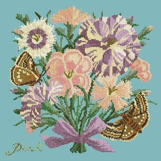 Pink Needlepoint Kit Kits Elizabeth Bradley Design Duck Egg Blue 

