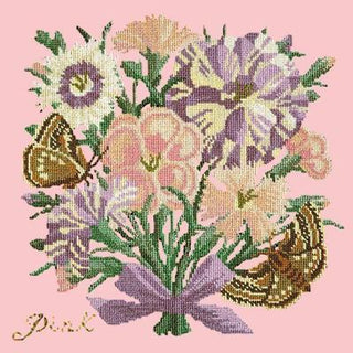 Pink Needlepoint Kit Kits Elizabeth Bradley Design Pale Rose 
