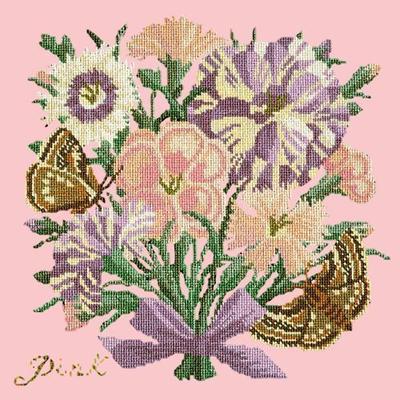 Pink Needlepoint Kit Kits Elizabeth Bradley Design Pale Rose 

