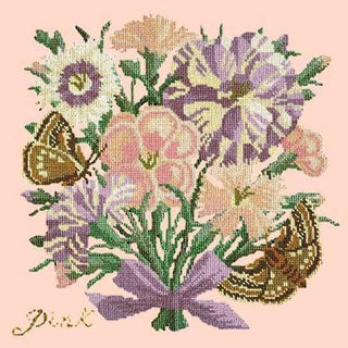 Pink Needlepoint Kit Kits Elizabeth Bradley Design Salmon Pink 
