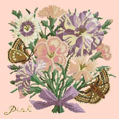 Pink Needlepoint Kit Kits Elizabeth Bradley Design Salmon Pink 
