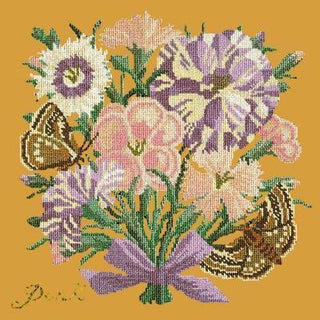 Pink Needlepoint Kit Kits Elizabeth Bradley Design Yellow 
