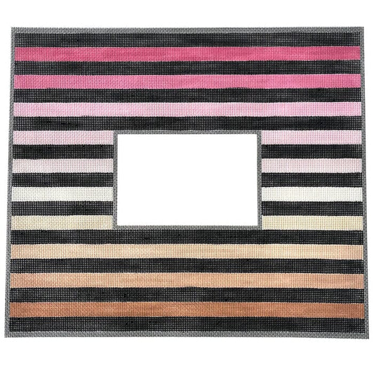 Pink Ombre Stripe Tallis Painted Canvas Alice Peterson Company 