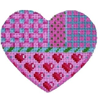 Pink Patterns Heart Painted Canvas Associated Talents 