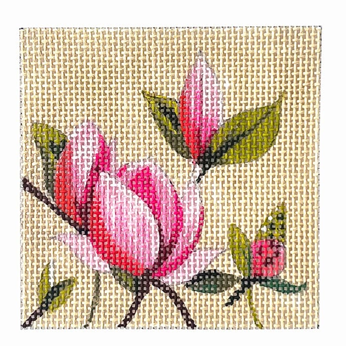 Pink Petals with Tan Background Painted Canvas Colors of Praise  - 1