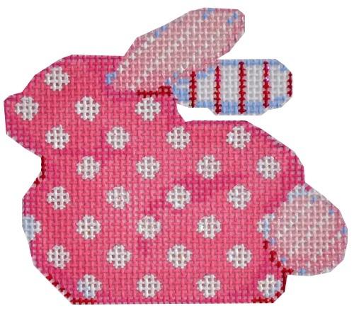 Pink Polka Dot Baby Bunny Painted Canvas Associated Talents 