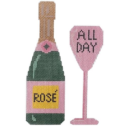 Pink Rose all Day Painted Canvas KCN Designers  - 1