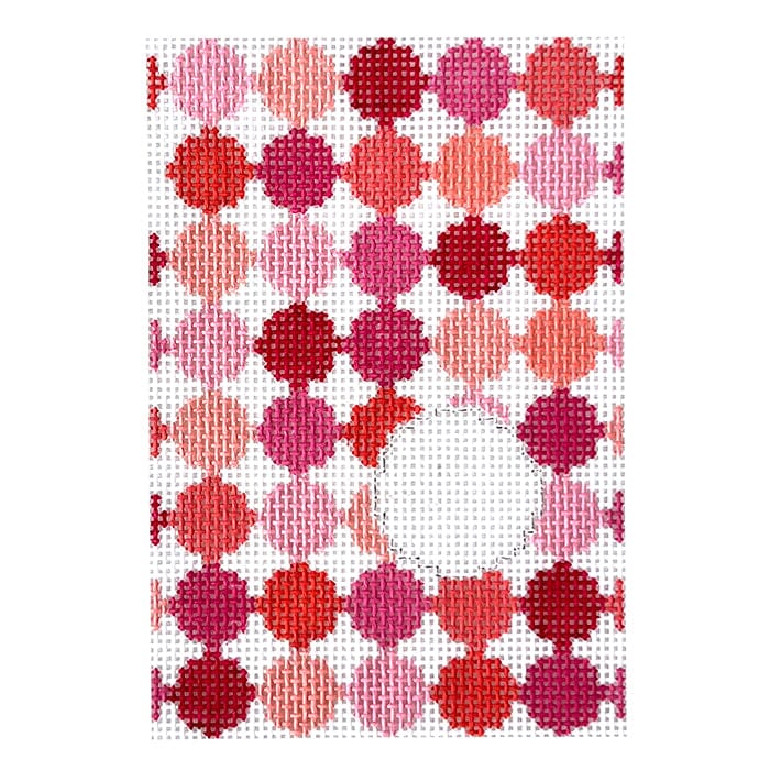 Pink Sampler Passport Insert Painted Canvas Elizabeth Crane Swartz Designs  - 1