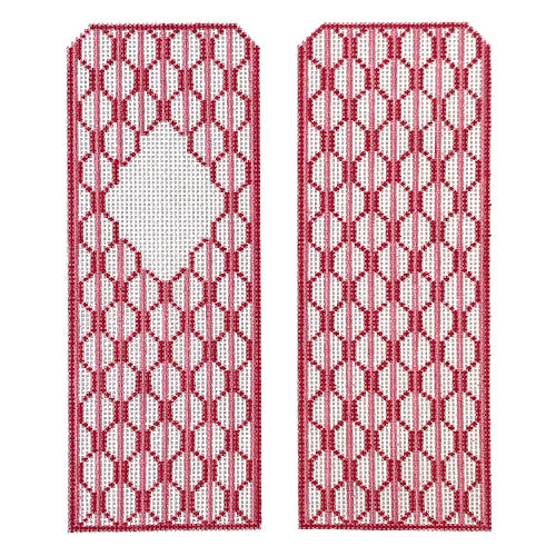 Pink Scallop Eyeglass Case Painted Canvas Whimsy & Grace - 1
