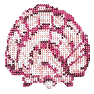 Pink Scallop   Florida Shells Painted Canvas Jessica Tongel Designs 
